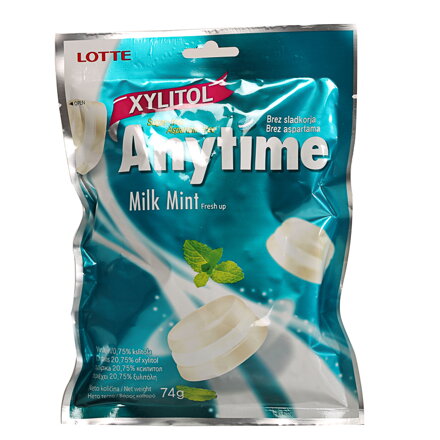 Anytime xilitol lapte mentă Lotte 60g